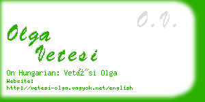 olga vetesi business card